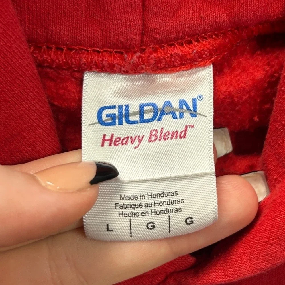 Freddys Steakburgers Gildan Heavy Blend Hoodie Adult L Red Pullover Sweatshirt - Picture 3 of 8